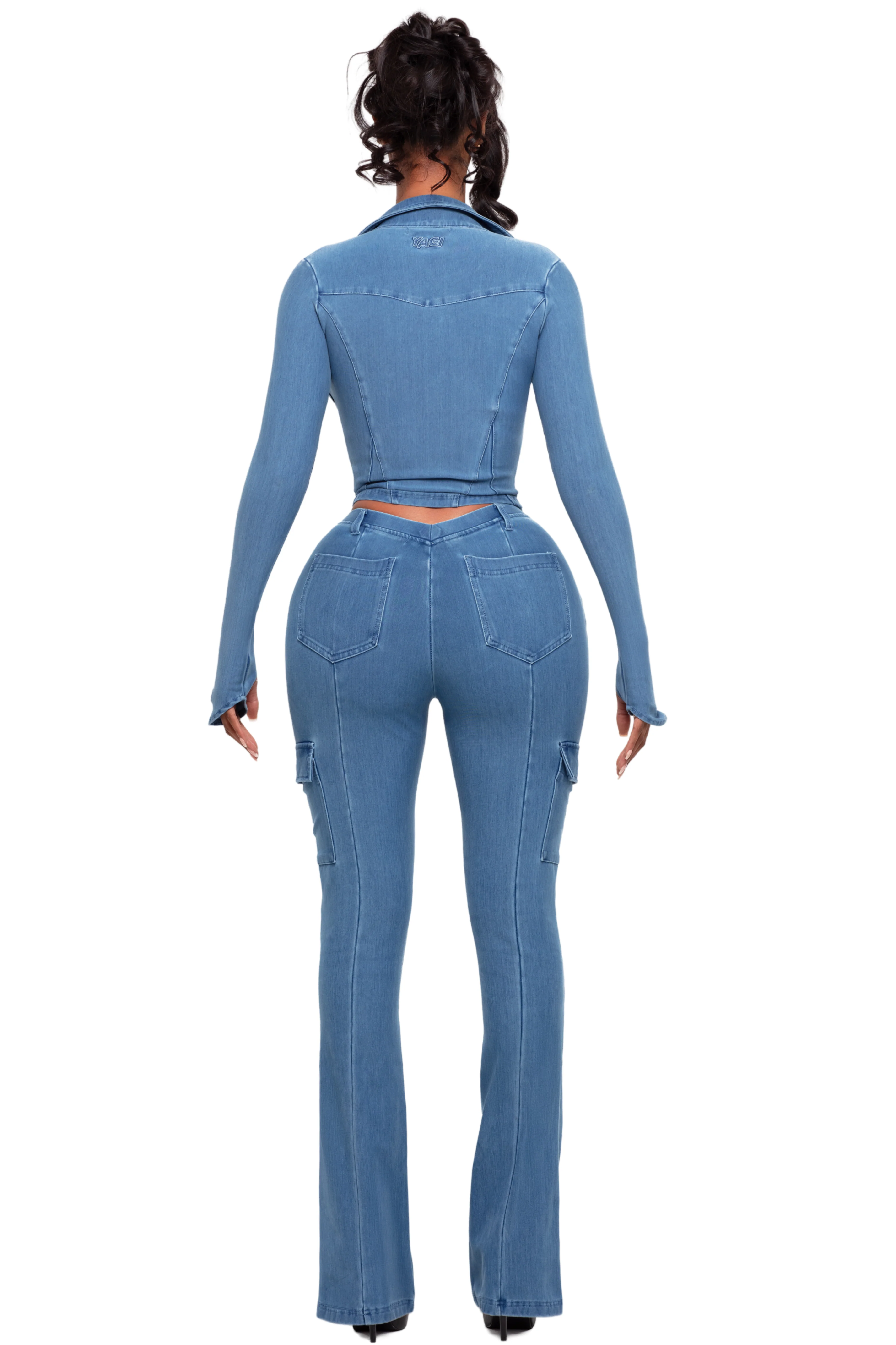 KAOIR AZURE DENIM LONG SLEEVE TOP - Image 3